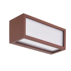 Applique Da Esterno-Selezionato da Mazzolaluce Applique da esterno corten marrone rettangolare moderna