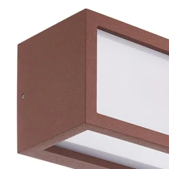 Applique Da Esterno-Selezionato da Mazzolaluce Applique da esterno corten marrone rettangolare moderna