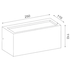 Applique Da Esterno-Selezionato da Mazzolaluce Applique da esterno corten marrone rettangolare moderna