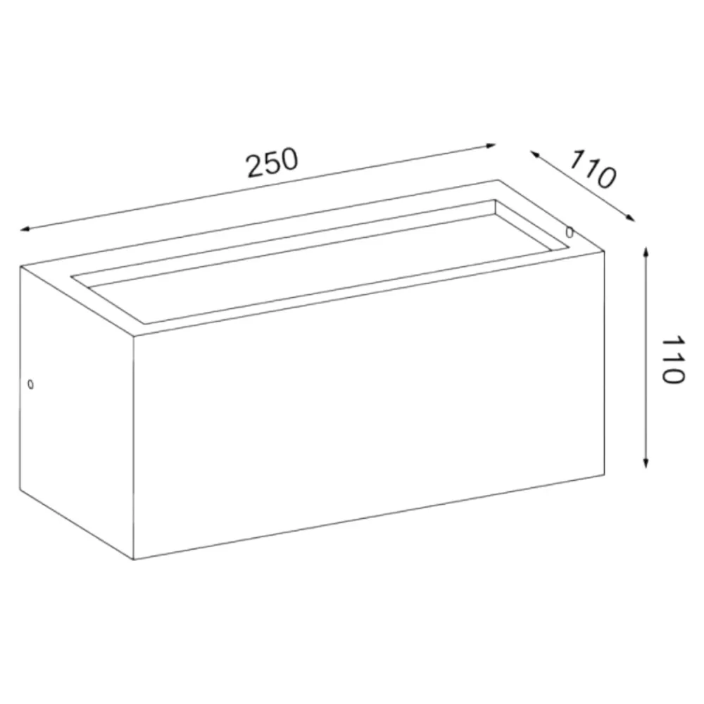 Applique Da Esterno-Selezionato da Mazzolaluce Applique da esterno corten marrone rettangolare moderna
