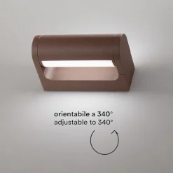 Applique Da Esterno-Perenz Illuminazione Applique da esterno corten moderna orientabile perenz orienta