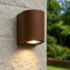 Applique Da Esterno-Top Light Applique da esterno corten moderna lione ip65