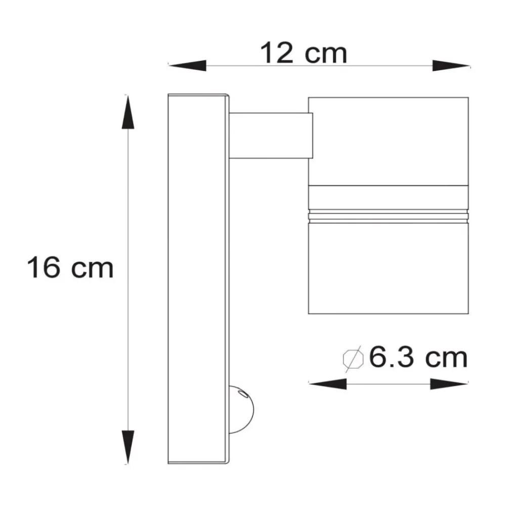 Applique Da Esterno-Selezionato da Mazzolaluce Applique da esterno cromo satinato con sensore crepuscolare movimento