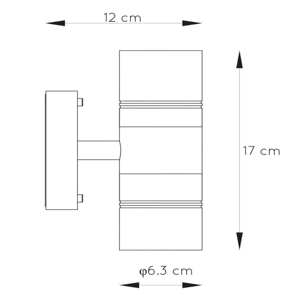 Applique Da Esterno-Selezionato da Mazzolaluce Applique da esterno cromo satinato moderno luce biemissione