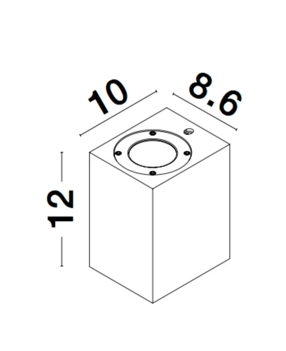Applique Da Esterno-Selezionato da Mazzolaluce Applique da esterno cubo cemento