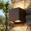 Applique Da Esterno-Top Light Applique da esterno cubo corten led orientabile cct top ligh perth ip65