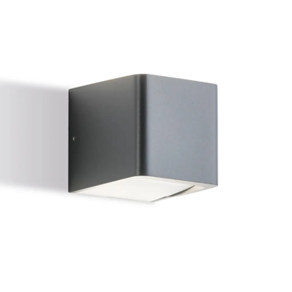 Applique Da Esterno-Selezionato da Mazzolaluce Applique da esterno cubo grafite biemissione led 13w 4000k ip65
