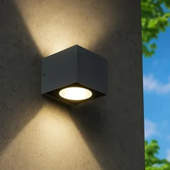 Applique Da Esterno-Selezionato da Mazzolaluce Applique da esterno cubo grafite led 12w 3000k ip54
