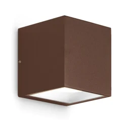 Applique Da Esterno-Gea Luce Applique da esterno cubo marrone