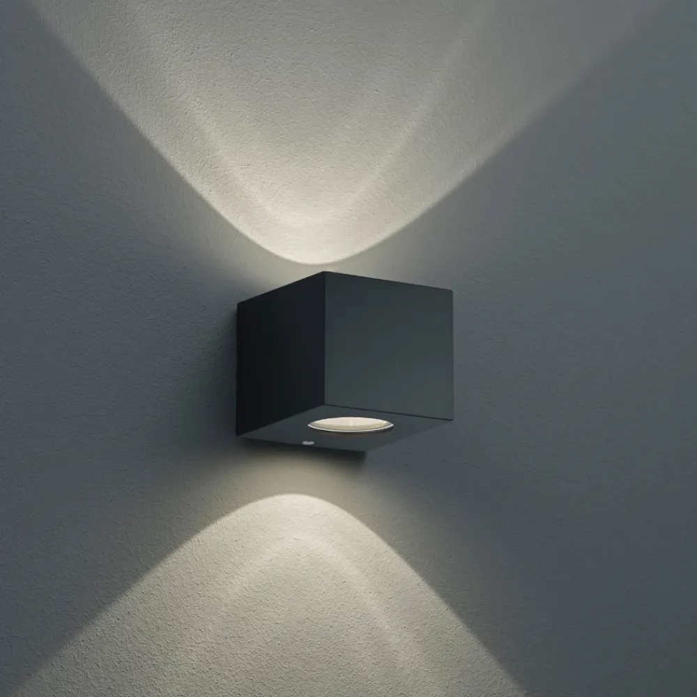 Applique Da Esterno-Selezionato da Mazzolaluce Applique da esterno cubo nero 4w 3000k fasci di luce regolabili