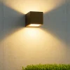 Applique Da Esterno-Selezionato da Mazzolaluce Applique da esterno cubotto marrone led 12w 3000k biemissione ip65