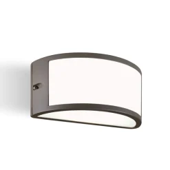 Applique Da Esterno-Selezionato da Mazzolaluce Applique da esterno design curvo color caffè led 4000k ip65
