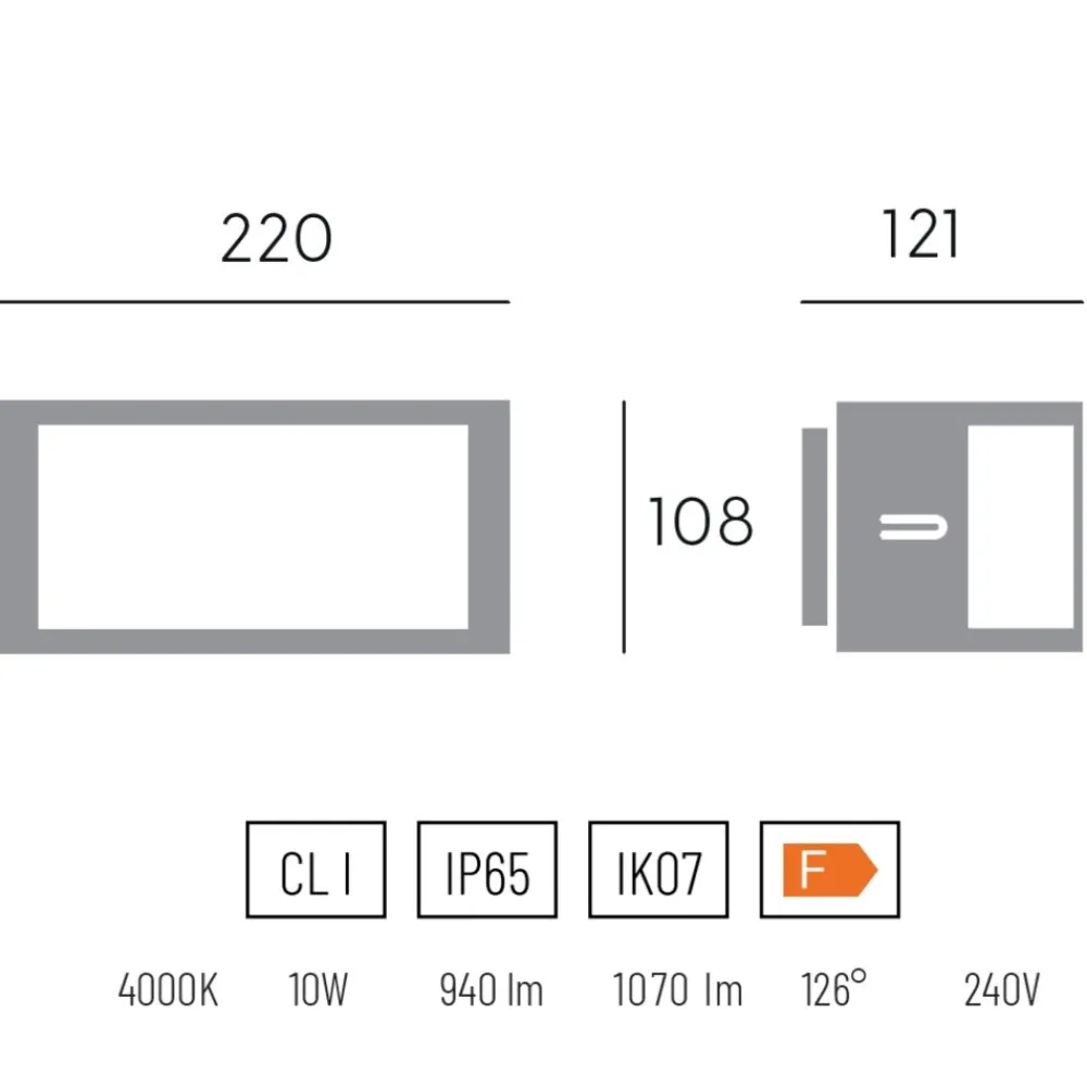 Applique Da Esterno-Selezionato da Mazzolaluce Applique da esterno design curvo color caffè led 4000k ip65