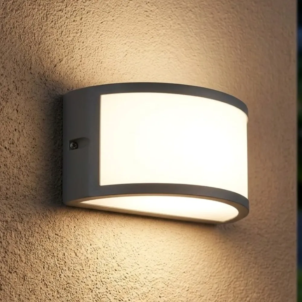 Applique Da Esterno-Selezionato da Mazzolaluce Applique da esterno design curvo grafite led 3000k ip65