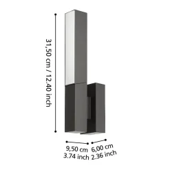 Applique Da Esterno-Selezionato da Mazzolaluce Applique da esterno design led 3000k ip44 orientabile nera