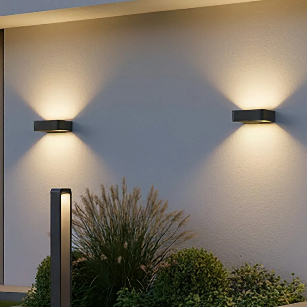 Applique Da Esterno-Selezionato da Mazzolaluce Applique da esterno design moderno grigio antracite led 10w 3000k ip54