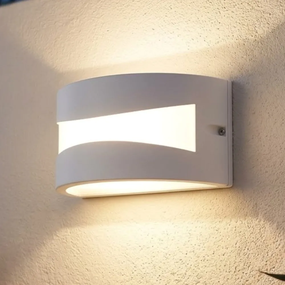 Applique Da Esterno-Selezionato da Mazzolaluce Applique da esterno design moderno bianco led 3000k ip65