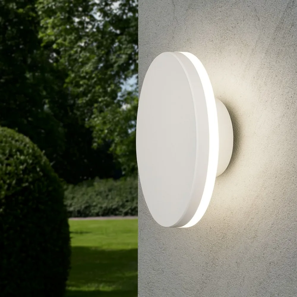 Applique Da Esterno-Selezionato da Mazzolaluce Applique da esterno disco bianco led 9,6w 3000k