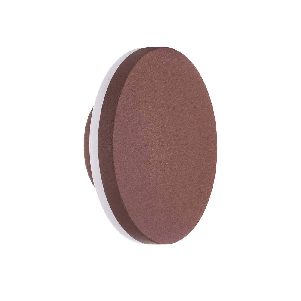Applique Da Esterno-Selezionato da Mazzolaluce Applique da esterno disco marrone corten led 9,5w 3000k ip54