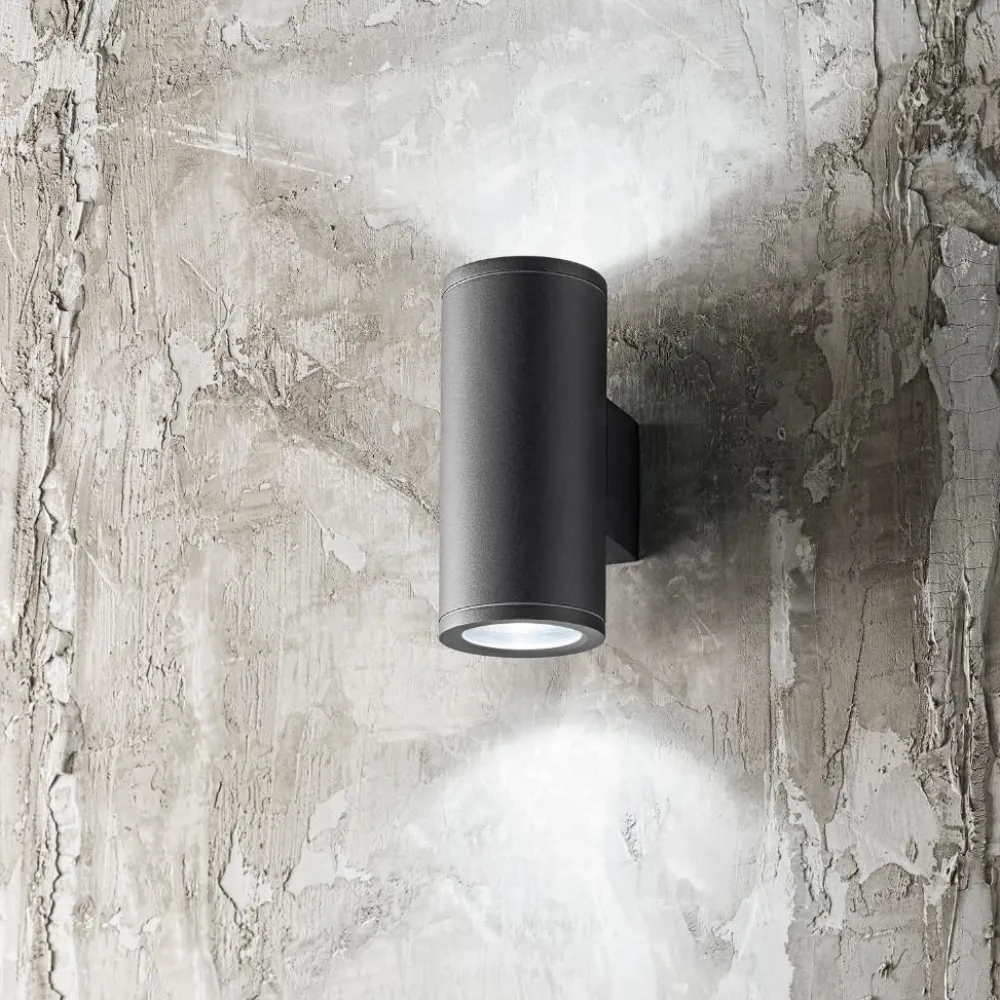 Applique Da Esterno-Perenz Illuminazione Applique da esterno doppio fascio ip65 antracite perenz quarando