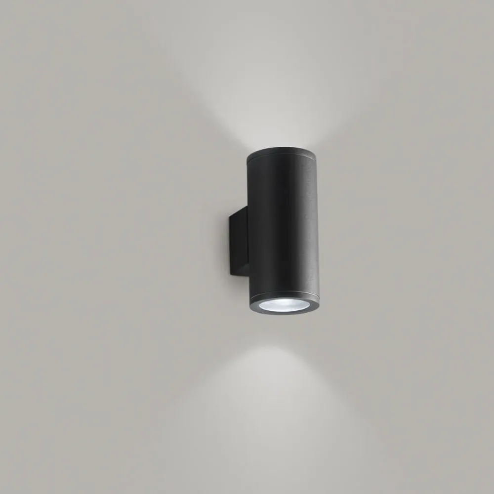Applique Da Esterno-Perenz Illuminazione Applique da esterno doppio fascio ip65 antracite perenz quarando