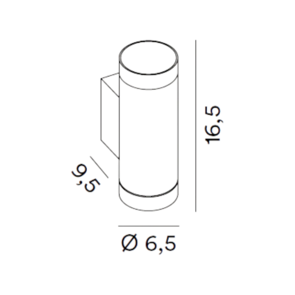 Applique Da Esterno-Perenz Illuminazione Applique da esterno doppio fascio ip65 antracite perenz quarando