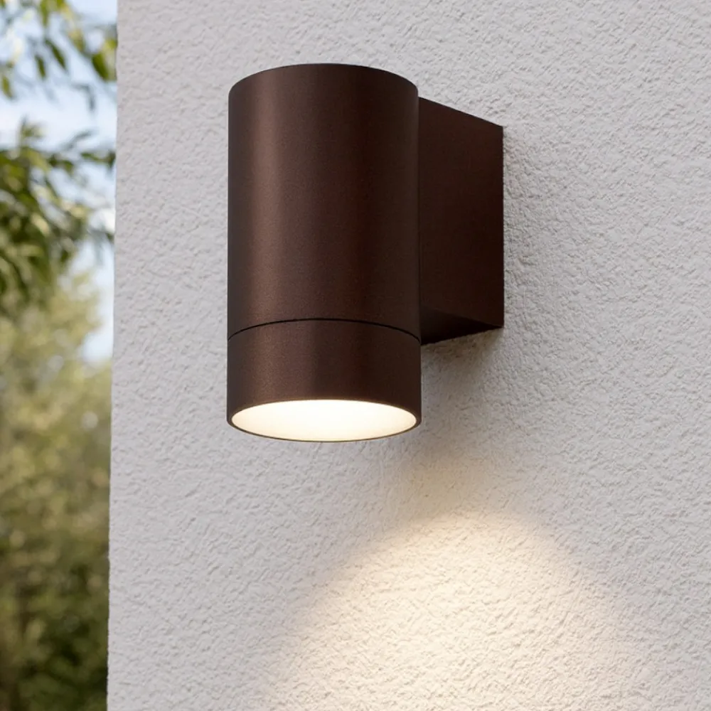 Applique Da Esterno-Gea Luce Applique da esterno cilindro marrone