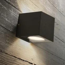 Applique Da Esterno-Gea Luce Applique da esterno ip65 antracite led 4000k