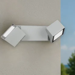 Applique Da Esterno-Ondaluce Applique da esterno grigia ip54 ap steve led 4000k orientabili