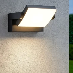Applique Da Esterno-Ideal Lux Applique da esterno swipe ap orientabile nero