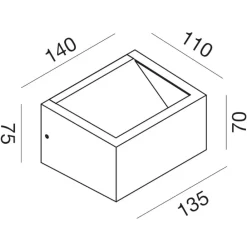 Applique Da Esterno-Gea Luce Applique da esterno ip54 antracite led cct