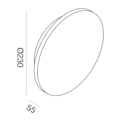 Applique Da Esterno-Gea Luce Applique da esterno ip65 antracite 23 cm led cct