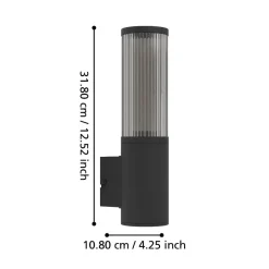 Applique Da Esterno-Selezionato da Mazzolaluce Applique da esterno ip54 cilindro nero