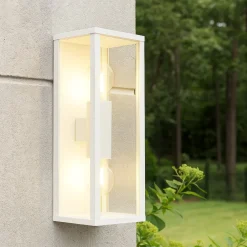 Applique Da Esterno-Selezionato da Mazzolaluce Applique da esterno ip44 h14 cm bianco opaco