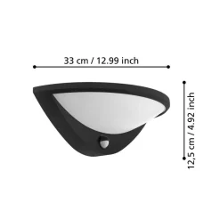 Applique Da Esterno-Selezionato da Mazzolaluce Applique da esterno ip44 sensore di movimento e crepuscolare nera