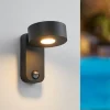 Applique Da Esterno-Selezionato da Mazzolaluce Applique da esterno ip44 sensore di movimento crepuscolare nera led 3000k