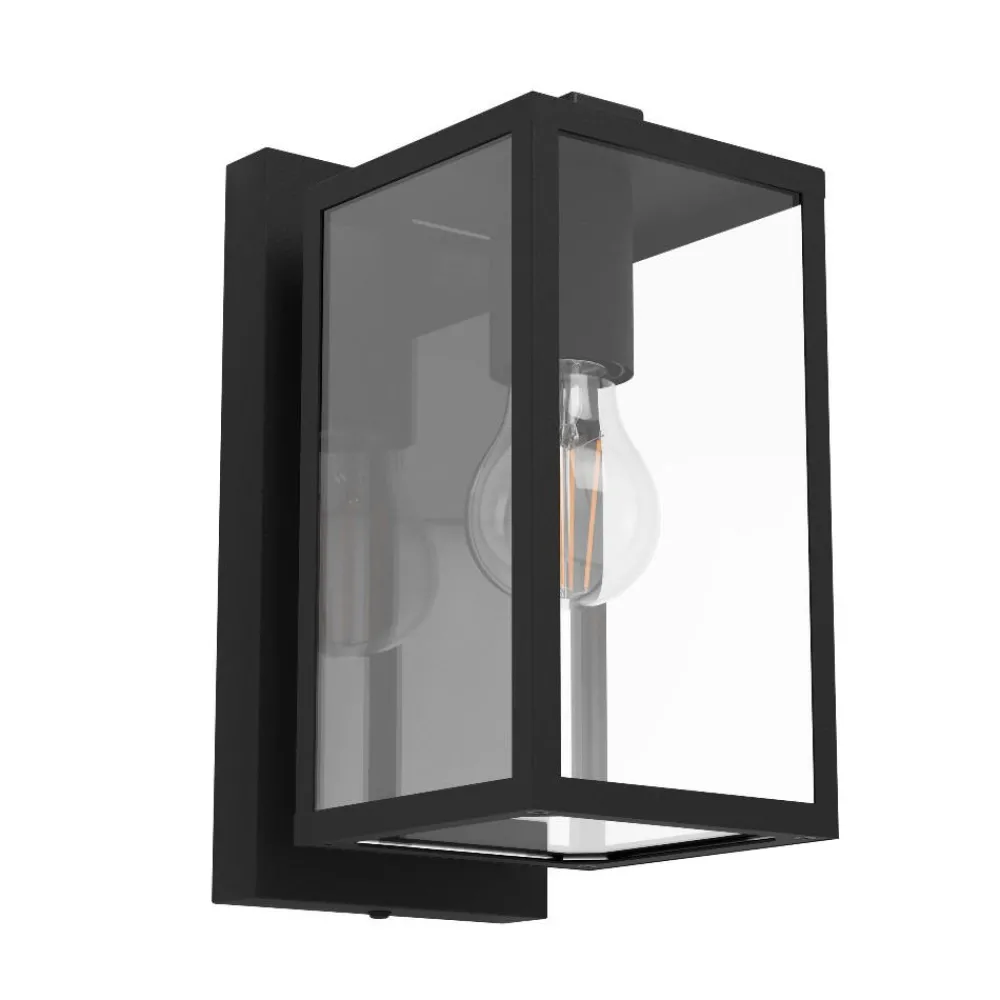 Applique Da Esterno-Selezionato da Mazzolaluce Applique da esterno lanterna e27 metallo nero ip44