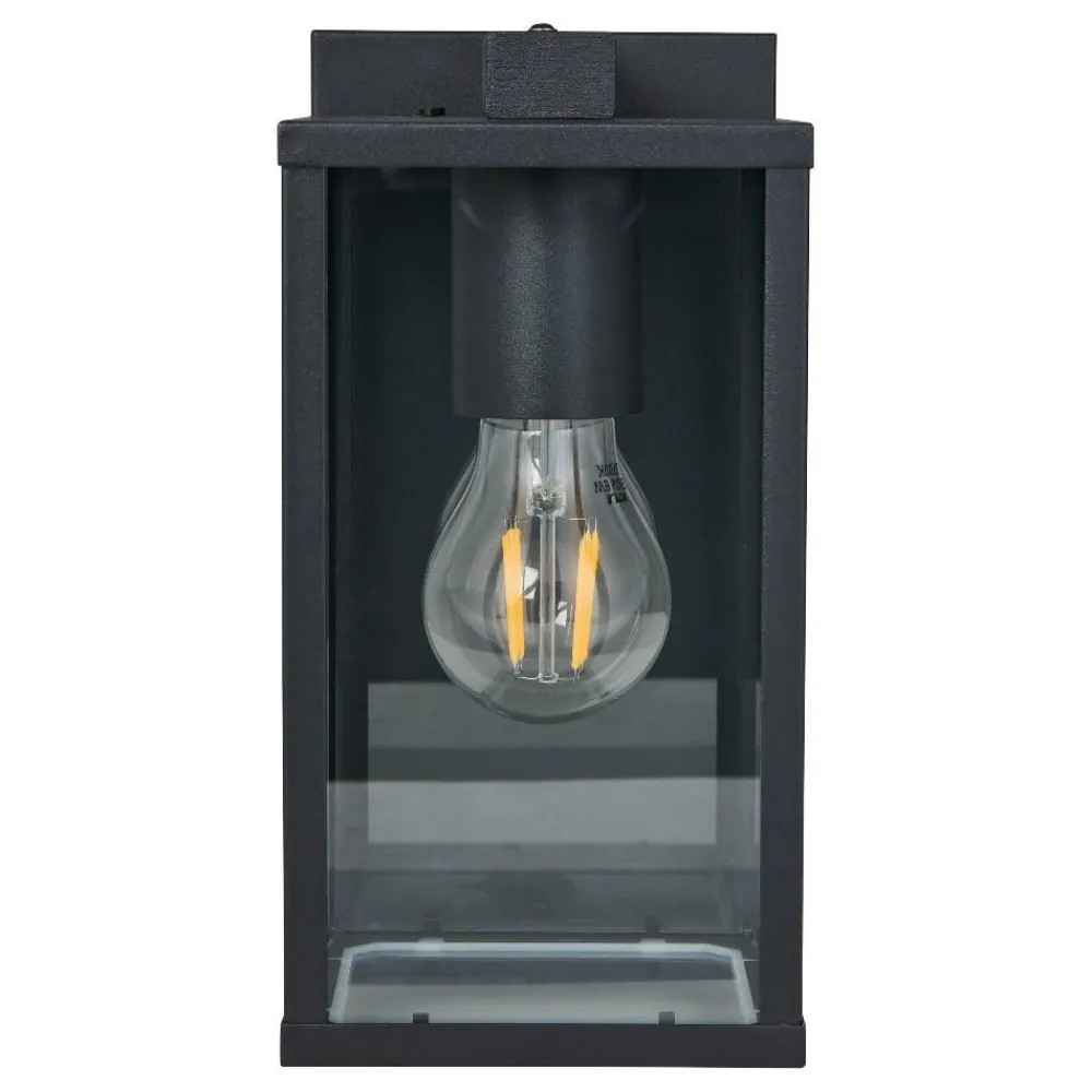 Applique Da Esterno-Selezionato da Mazzolaluce Applique da esterno lanterna e27 metallo nero ip44