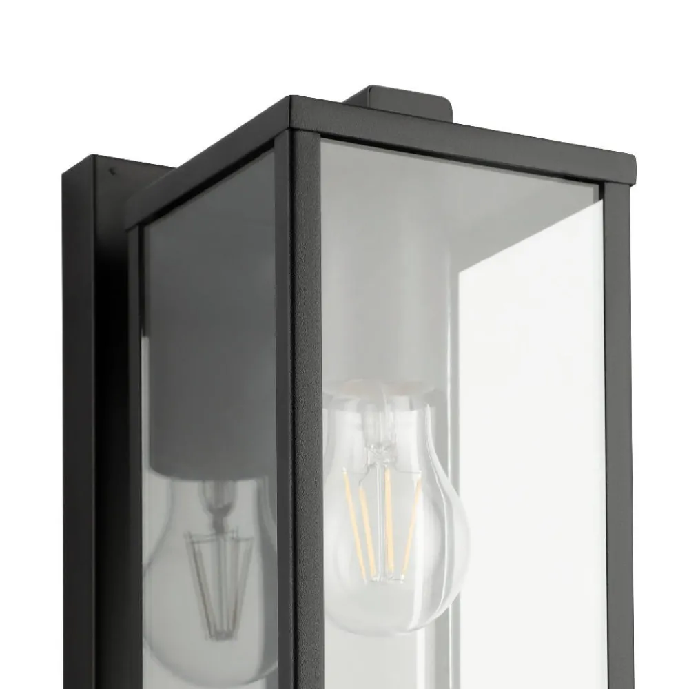 Applique Da Esterno-Selezionato da Mazzolaluce Applique da esterno lanterna e27 metallo nero ip44