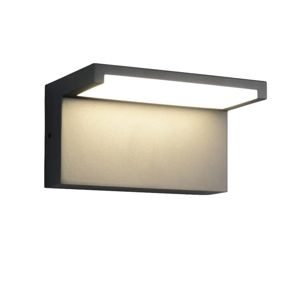 Applique Da Esterno-Selezionato da Mazzolaluce Applique da esterno led ip65 anti corrosione antracite con sensore movimento