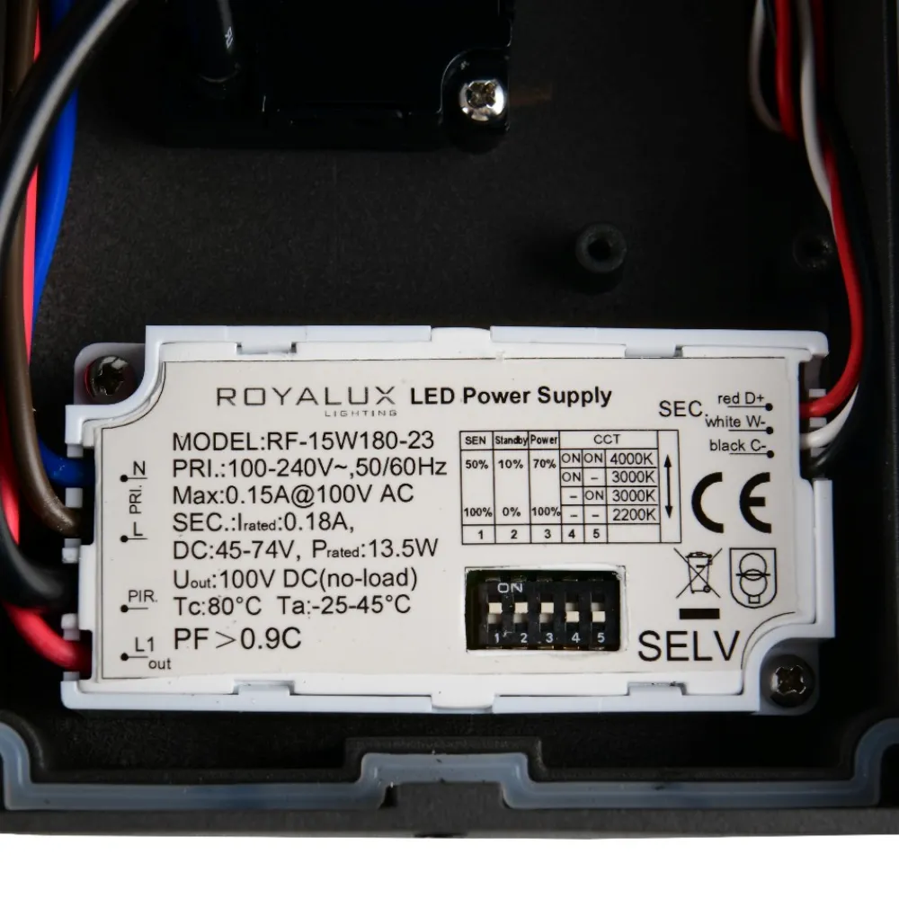 Applique Da Esterno-Selezionato da Mazzolaluce Applique da esterno led ip65 anti corrosione antracite con sensore movimento