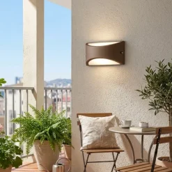 Applique Da Esterno-Selezionato da Mazzolaluce Applique da esterno led 3000k color caffe moderna ip65