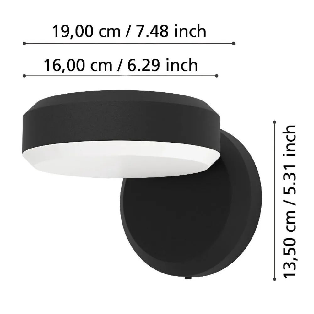 Applique Da Esterno-Selezionato da Mazzolaluce Applique da esterno led 3000k ip54 nera moderna