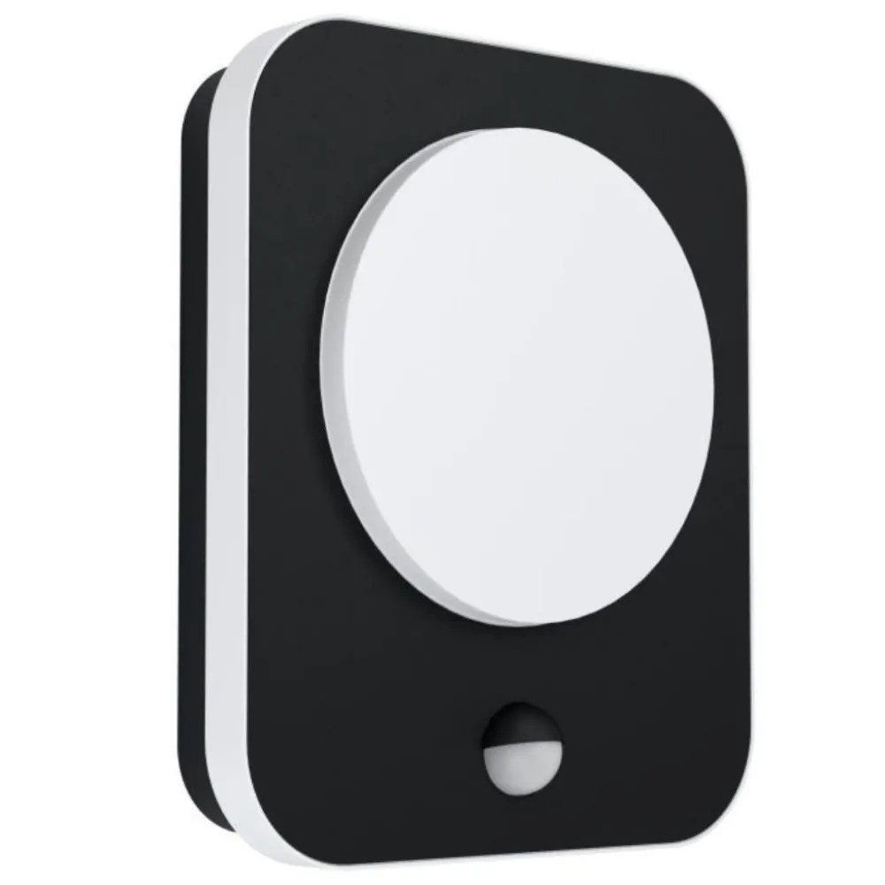 Applique Da Esterno-Selezionato da Mazzolaluce Applique da esterno led 3000k sensore di movimento nera ip44