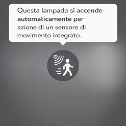 Applique Da Esterno-Selezionato da Mazzolaluce Applique da esterno led 8w con sensore di movimento anti corrosione
