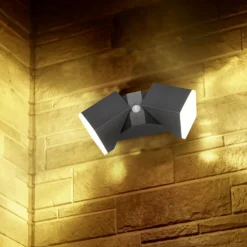 Applique Da Esterno-Selezionato da Mazzolaluce Applique da esterno led 14w 3000k antracite con sensore di movimento