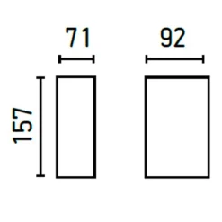 Applique Da Esterno-Selezionato da Mazzolaluce Applique da esterno led 6w 4000k bianco moderno