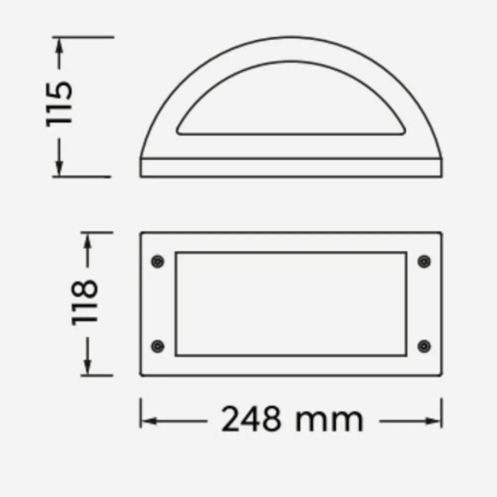 Applique Da Esterno-Selezionato da Mazzolaluce Applique da esterno led 12w 3000k bianca