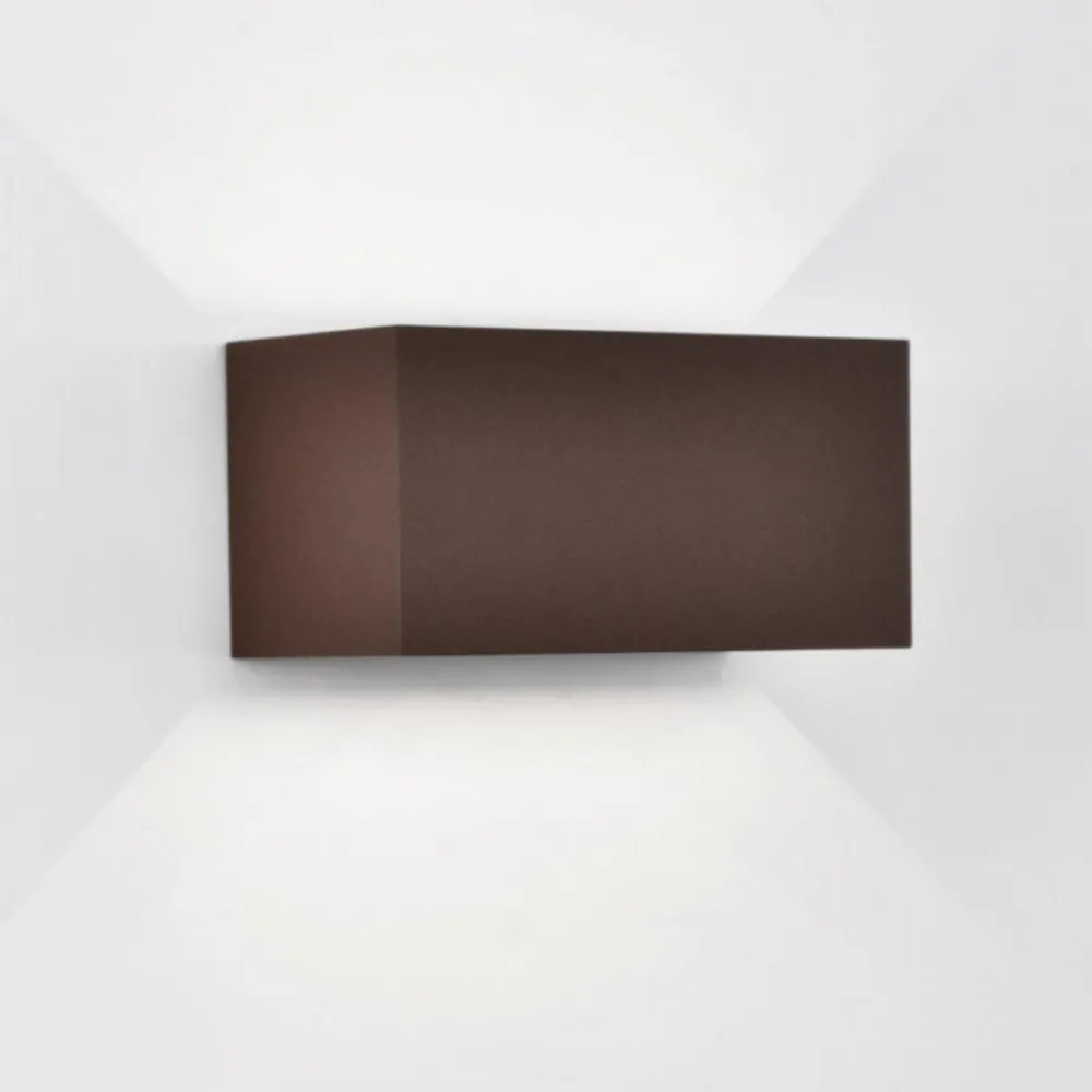 Applique Da Esterno-Selezionato da Mazzolaluce Applique da esterno led 24w 4000k corten rettangolare