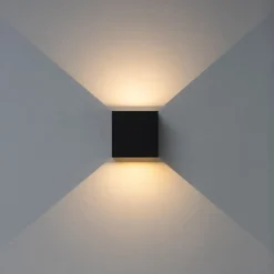 Applique Da Esterno-Selezionato da Mazzolaluce Applique da esterno led 20w 3000k cubo xl nero